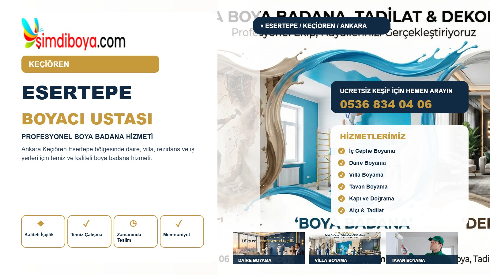 Esertepe Boyacı | Keçiören Boya Badana
