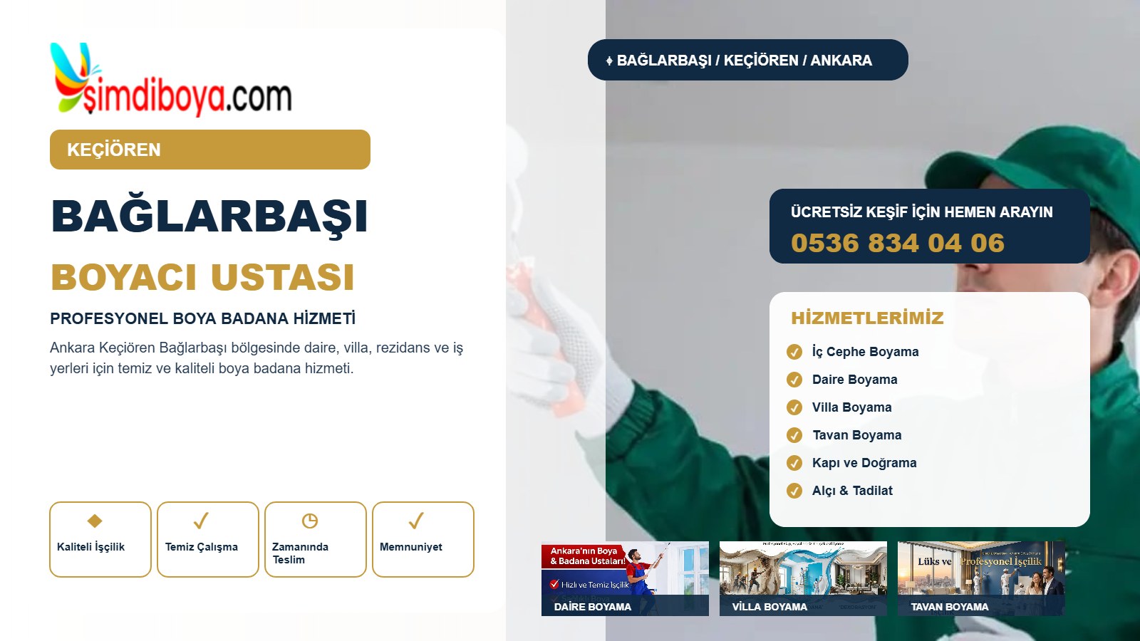 Bağlarbaşı Boyacı | Keçiören Boya Badana