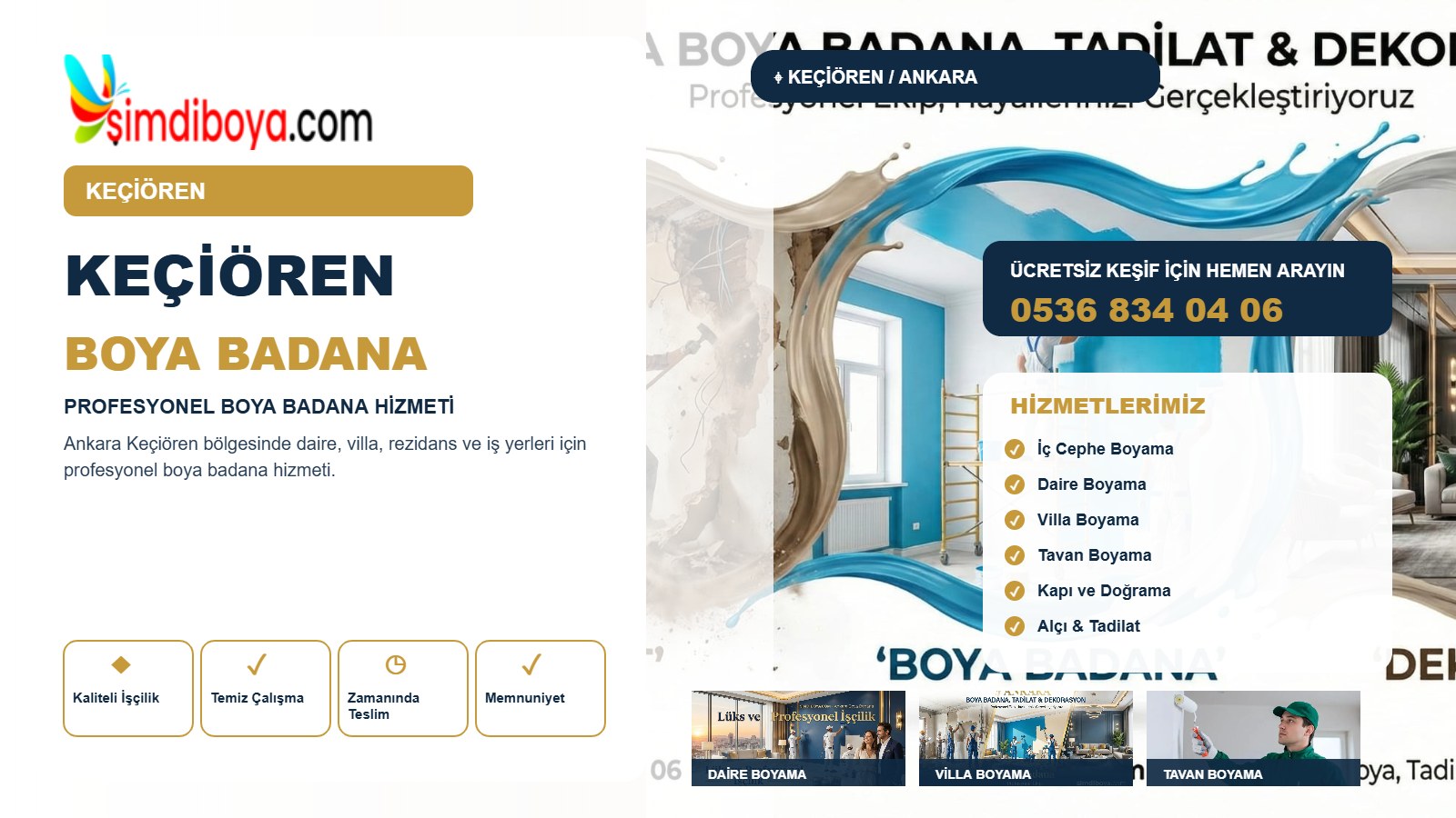 Keçiören Boya Badana ve Profesyonel Boyacı