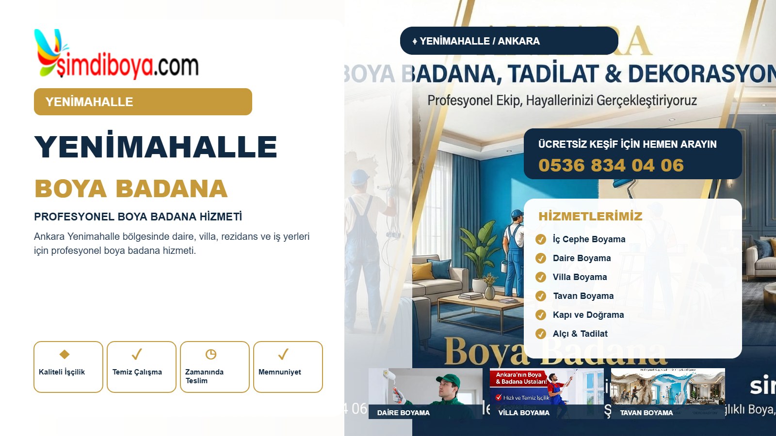 Yenimahalle Boya Badana ve Profesyonel Boyacı