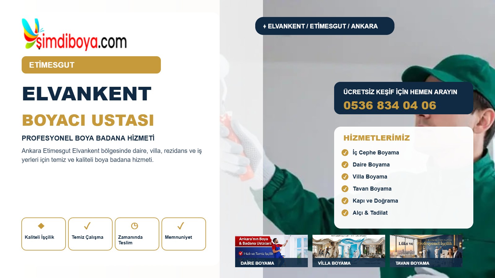 Elvankent Boyacı | Etimesgut Boya Badana