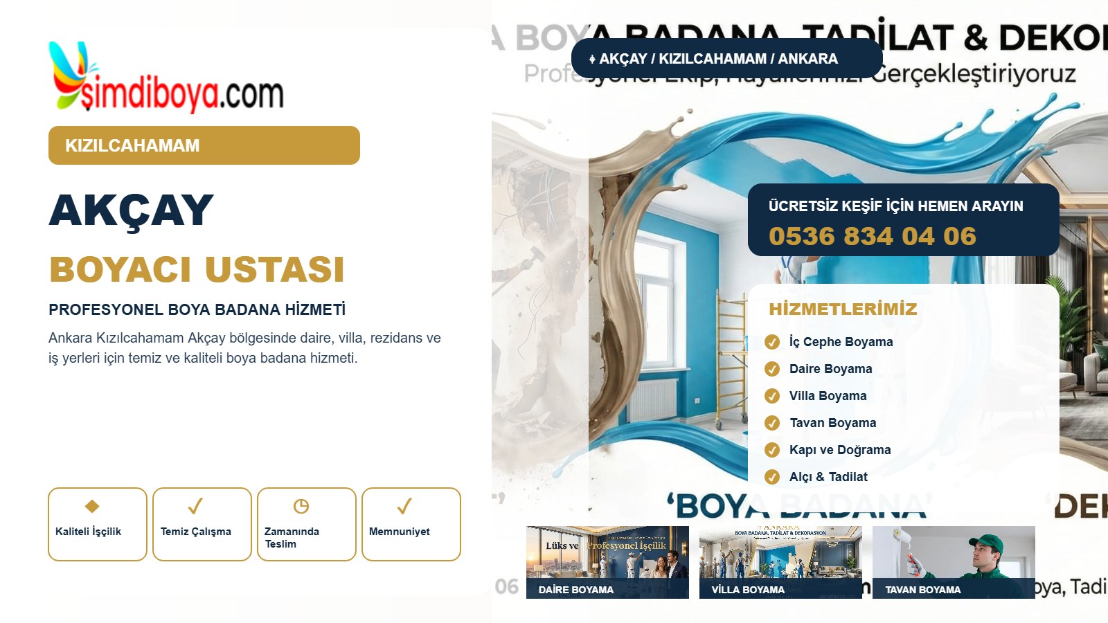 Akçay Boyacı | Kızılcahamam Boya Badana