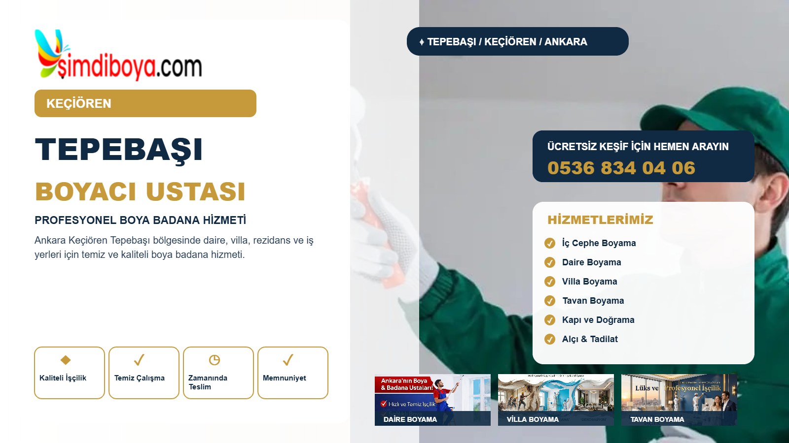 Tepebaşı Boyacı | Keçiören Boya Badana