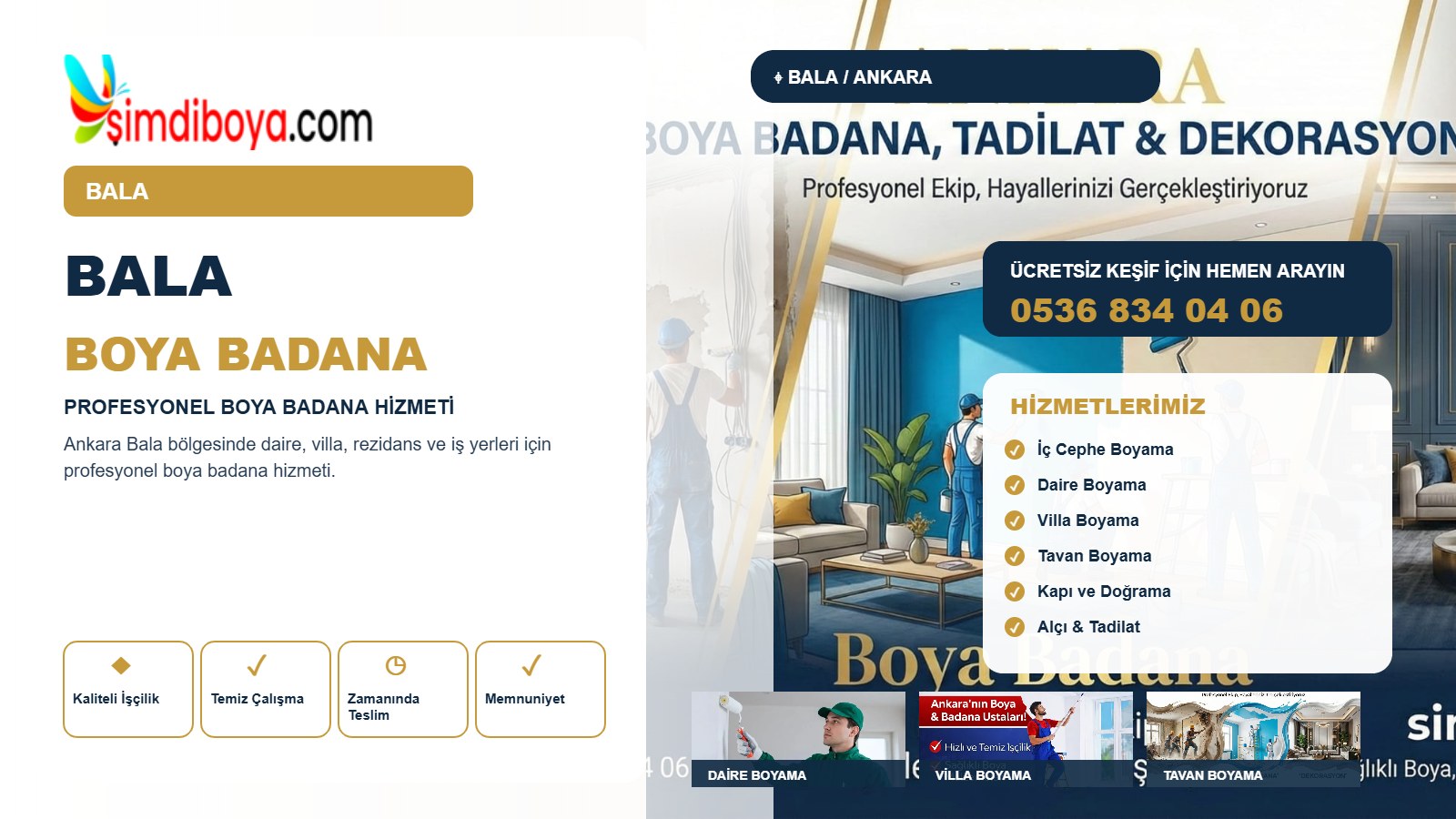 Bala Boya Badana ve Profesyonel Boyacı