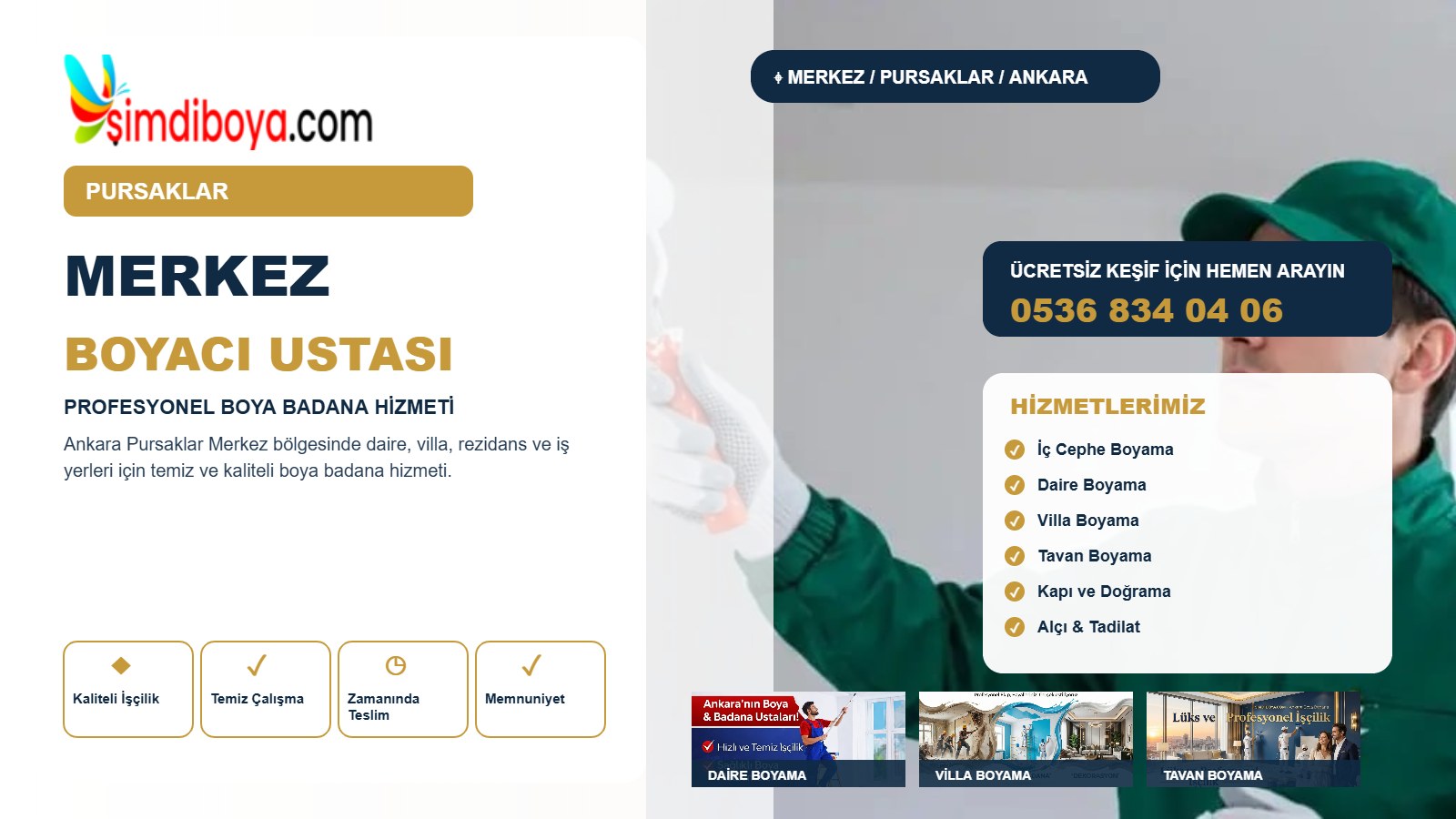Merkez Boyacı | Pursaklar Boya Badana