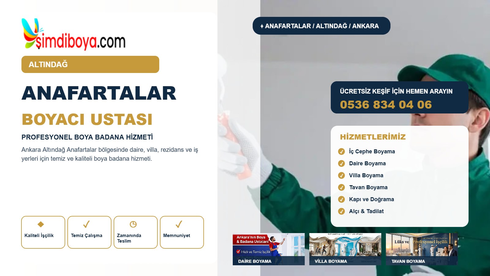 Anafartalar Boyacı | Altındağ Boya Badana